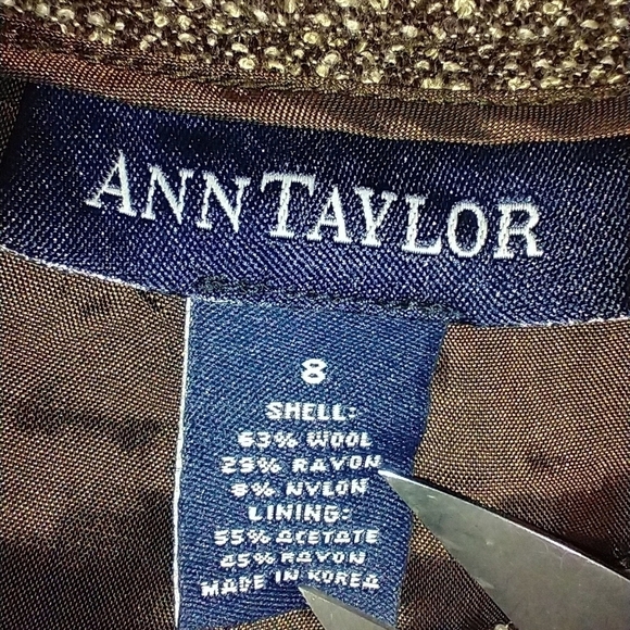 ANN TAYLOR NUBBY WOOL RAYON BLEND PANTS - Picture 4 of 5